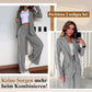 Outfit set for women: Casual blazer with lapel collar and wide-leg trousers